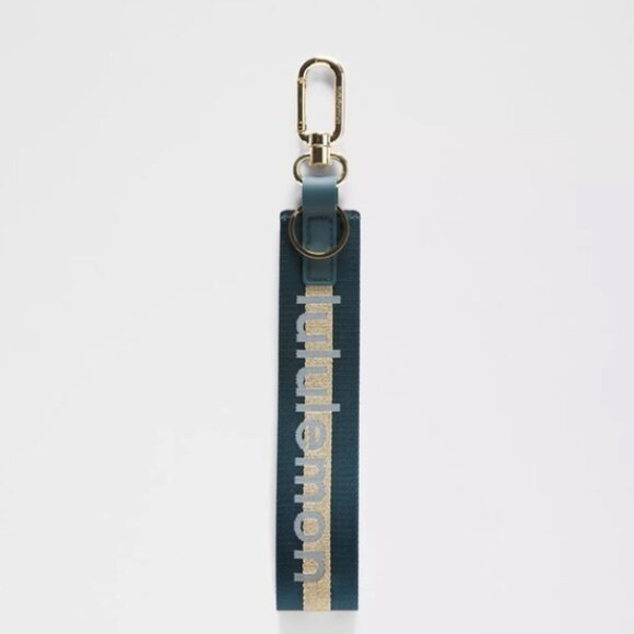 Lululemon Never Lost Keychain- Warp Teal/Gold/Bone - Picture 3 of 5
